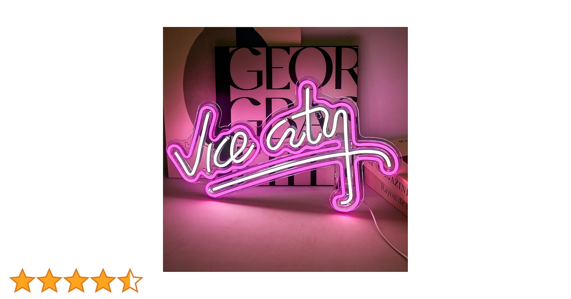 ネオンサイン LED看板 ピンク 壁掛けVice city ネオン管　オーダー Vice City Neon Sign Pink Led Sign for Bedroom Wall Decor USB